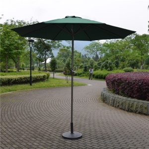 Umbrela Rotunda de Soare pentru Terasa sau Gradina, Flippy, Diametru 2.70 m, Inaltime 2.80 m, 9 Brate, Manivela, Diametru Tija 35 mm, Inclinare, Verde - Img 3