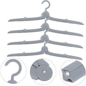 Umeras Pliabil de Calatorie, Flippy, Mini Cuier Portabil pentru Haine, Suport de Uscare, 14x7x1.4cm, Gri - Img 7