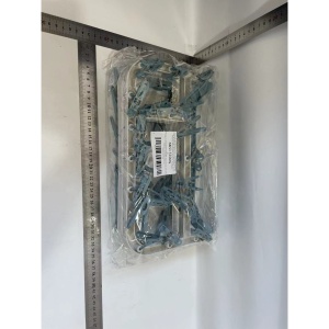 Uscator de Rufe Suspendat Flippy, cu 40 Carlige, Rotire 360 Grade, Protectie Vant, Pliabil, Patrat, Mateiral Plastic, Usor de Depozitat, Multifunctional, 36 x 24 cm, Alb/Albastru - Img 6