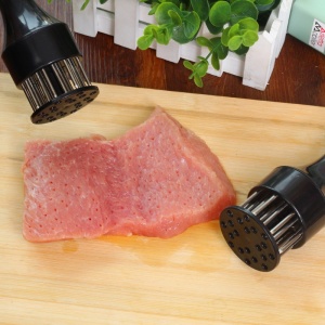 Ustensila pentru fragezit carnea, cu 21 de tije ascutite din inox 304, 20 cm, negru - Img 3