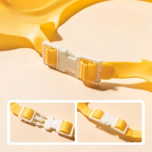 Viziera de Protectie Baie Pentru Copii, Fippy, Model Coronita Leu, Dimensiune ajustabila, Durabil, Usor de curatat, Impotriva Samponului, pentru Ochi si Urechi, TPE+PP, 21x20.5 cm, Galben - Img 4