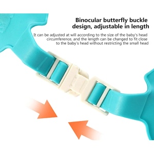 Viziera de Protectie Baie Pentru Copii, Fippy, Model Dinozaur, Dimensiune ajustabila, Durabil, Usor de curatat, Impotriva Samponului, pentru Ochi si Urechi, TPE+PP, 22x21 cm, Albastru - Img 6