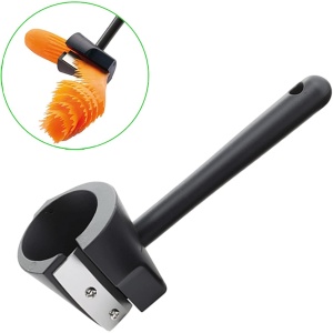Accesoriu pentru Taiat in Forma de Spirala, Flippy, Multifunctional pentru Legume, Cutit pentru Spirale, 16x5.5 cm, Negru - Img 4