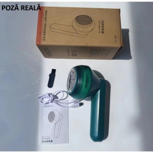 Aparat Pentru Curatat Scame, Par Si Praf, Flippy, Pentru Diferite Tipuri De Material, Cu Lame Din Otel Inoxidabil, Incarcare Prin USB Type-C, Cu Perie De Curatare si Cablu USB Incluse, Verde, 135 x 75 mm - Img 5