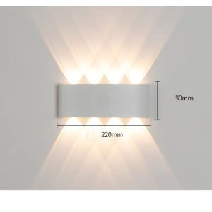 Aplica pentru Perete, Flippy, Interior/Exterior, Rezistenta la Umezeala IP65, 8 W, Lumina Calda, Aluminiu, 22x8 cm, Alb - Img 3