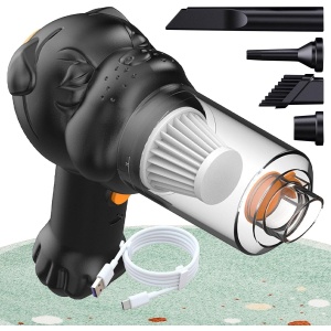 Aspirator Auto 4 in 1 Portabil fara Fir, Flippy, 120W, Autonomie 1-3 h, 2 Viteze, Aspirare Umeda/Uscata, Functia de Sulfare/Umflare, Negru - Img 4