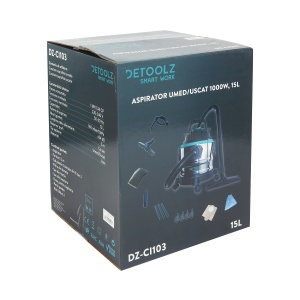 Aspirator uscat umed Detoolz 1000W, 15L - Img 3