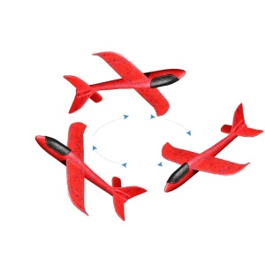 Avion Planor Flippy, din Polistiren, Lungime 84 cm , Jucarie Recreativa, Cascadorii, Rosu - Img 3