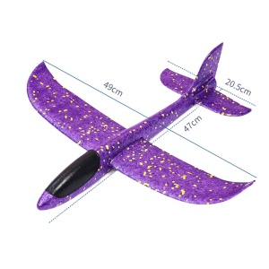Avion Planor, Flippy, Simplu, din Poliester, 48 cm, Violet - Img 3