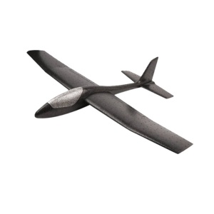 Avion Zburator, Flippy, Tip Planor, 83 cm Lungime, +3 Ani, din Polistiren, Aruncare 10 - 30 m, Negru - Img 1