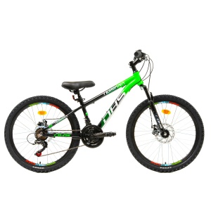 Bicicleta Copii Dhs Terrana 2423 - 24 Inch, Negru/Verde - Img 1