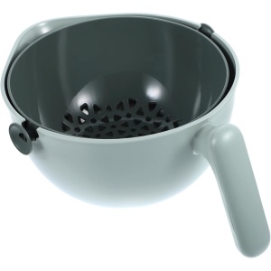 Bol cu Doua Straturi, Flippy, pentru Fructe, Legume, cu Cos de Scurgere a Apei, 2L, din ABS+PP, 29.9 x 22.5 x 11.8 cm, Verde - Img 3