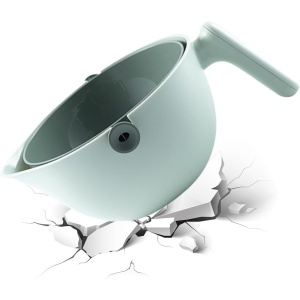 Bol cu Doua Straturi, Flippy, pentru Fructe, Legume, cu Cos de Scurgere a Apei, 2L, din ABS+PP, 29.9 x 22.5 x 11.8 cm, Verde - Img 5