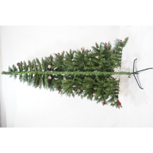Brad Artificial de Craciun, Flippy, Sectionat pentru Perete/ Colt, 1.50 m inaltime, Verde, Decorat, Diametru Inferior 83 cm, Interior/ Exterior - Img 4