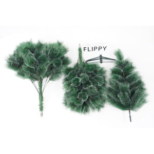 Brad artificial de Craciun tip pin nins, pentru interior/exterior, inaltime 210 cm, Flippy, verde, suport metalic inclus - Img 2