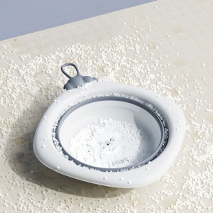 Cada Pliabila pentru Baie pentru Copii, Flippy, Cadita pentru Bebelusi, Model Romb pentru Picioare Koala, Gri, 30x30x3.5 cm, 4L - Img 6