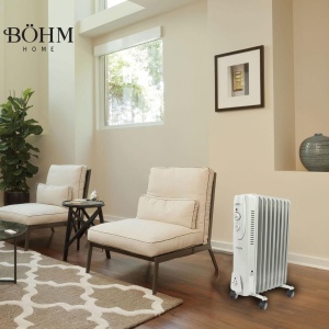 Calorifer electric cu ulei BOH-29 BA–HM, 8 elementi , 3 trepte de putere 800/1200/2000 W, termostat - Img 3