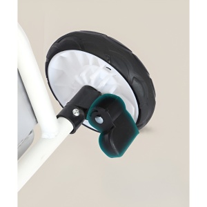 Carucior Sport Flippy 3in1, 6-36 Luni, Reversibil, Pliabil, Tavita pentru Masa, Pozitie de Somn, Centura de Siguranta, Roti 360, Suport Pahar, Copertina pentru Soare, 32x63x95cm, Crem Model Jungla - Img 3