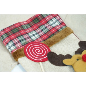 Ciorap Cadouri,Flippy,cu model ren,crem, marimea 20x40 cm, textil, interior - Img 5