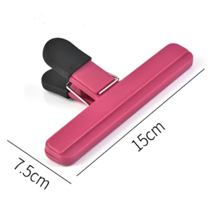 Cleste Multifunctional pentru Sigilarea Pungilor, Flippy, din Plastic, Mentine Alimentele Proaspete, 15x7.5 cm, Roz - Img 2