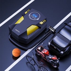 Compresor Auto Portabil cu Lanterna si Afisaj Electornic Flippy, DC 12V, 120W, 35L/min, Cablu de alimentare 3m, Pompa Biciclete, Moto, Mingi, Saltele, Max 10.3bar, lumina LED, Negru - Img 8