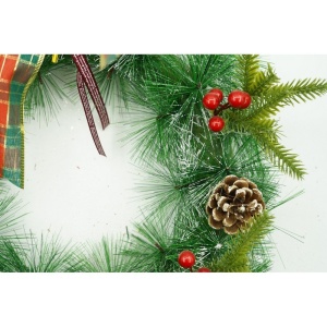 Coronita de Craciun pentru usa, Rosu/Verde, 40 cm, PVC, Artificiala, Decorata, Interior/Exterior, Flippy - Img 9