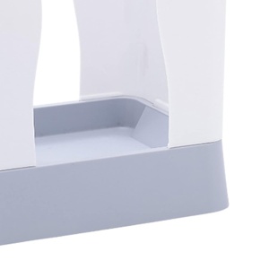 Cos de Gunoi Extensibil, Flippy, din Plastic, Reglabil, Pliabil, Versatil, pentru Bucatarie, Baie sau Birou, Cos Universal, 21x25x17 cm, Alb Gri - Img 6