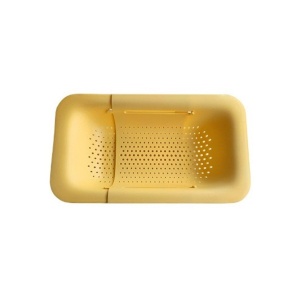 Cos pentru Scurgere Chiuveta de Bucatarie, Flippy, Plastic, Telescopic, 36x20x5 cm, Galben - Img 1