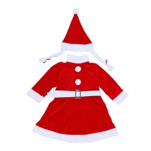 Costum Craciunita Flippy® Fata, 1-3 ani, 3 piese, Catifea - Img 1