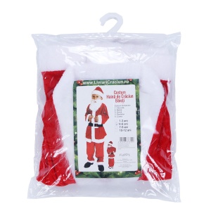 Costum Mos Craciun Flippy® Baiat, 4-6 ani, 5 piese, Catifea - Img 2