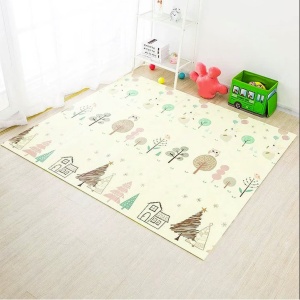Covoras de Joaca pentru Copii Termic cu 2 Fete, Flippy, Model Vulpi si Pista de Masini, cu Spuma, Impermeabil, Antiderapant, 200cm x 180cm x 0.8cm - Img 3