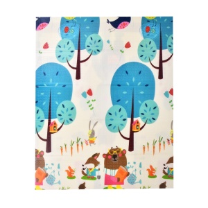 Covoras pentru Copii, Flippy, cu 2 Fete, Model Zmeu/Ursi, din XPE+PE, Impermeabil, Antiderapant, Protectie Termica, +3 Luni, Pliabil, 180 x 200 x 1.5 cm, Multicolor - Img 4