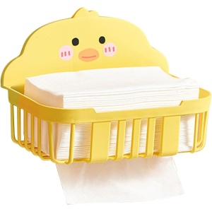 Cutie de Depozitare, Flippy, din Plastic, Montare pe Perete, Model Ratusca, 13x19x12 cm, Galben - Img 4