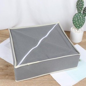 Cutie De Depozitare, Flippy, Pentru Lenjerie, Sosete Si Sutiene, Material Textil, 24 Compartimente, 32 x 32 x 10 cm, Culoare Gri - Img 3