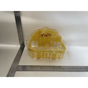 Cutie de Depozitare pentru Prosoape, Flippy, din Plastic, Montare pe Perete, Model Ratusca, 13x19x12 cm, Galben - Img 2