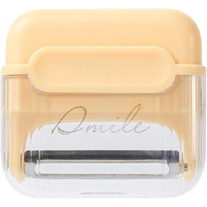 Decojitor/Curatator manual de legume si fructe, Flippy, portabil, cu magnet, doua lame, Inox, Galben, 6.7x6x1.6 cm - Img 1