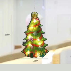 Decoratiune de Craciun pentru fereastra Flippy, brad, cu LED-uri, 26 cm, alb cald - Img 2