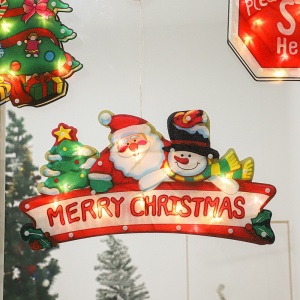 Decoratiune de Craciun pentru fereastra Flippy, Merry Christmas, cu LED-uri, 24 cm, alb cald - Img 3