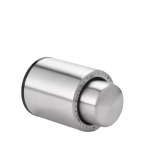 Dop de Etansare a Sticlei de Sampanie, Flippy, Data Etansare, Reutilizabil, Usor de Depozitat si Folosit, 4.5 x 4.5 x 8 cm, Gri - Img 1