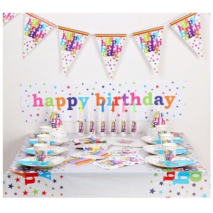 Fata de Masa Dreptunghiulara, Flippy, Colectia Happy Birthday, 180 x 108 cm, din Plastic PE, Impermeabila, Multicolor - Img 7