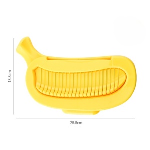 Feliator Multifunctional pentru Alimente, Flippy, Model Banana, pentru Legume si Fructe, Accesoriu pentru Bucatarie, 28.8x18.3 cm, Galben - Img 3