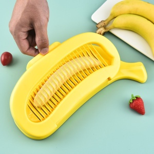 Feliator Multifunctional pentru Alimente, Flippy, Model Banana, pentru Legume si Fructe, Accesoriu pentru Bucatarie, 28.8x18.3 cm, Galben - Img 5