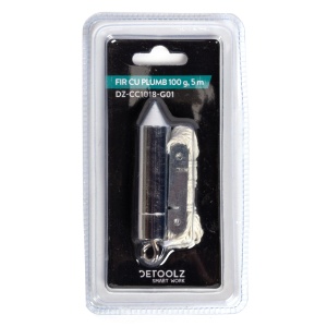 Fir cu plumb Detoolz greutate plumb 100g, lungime fir 5m - Img 1