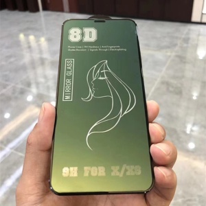 Folie de Protectie, Flippy, pentru iPhone 15, Tempered Glass Mirror 8D, Efect Oglinda, HD, Verde - Img 4