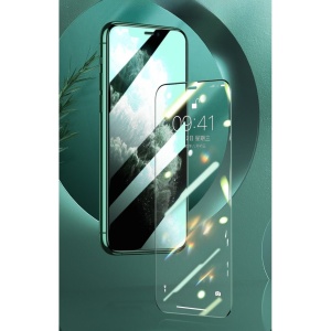 Folie de Sticla Securizata pentru Apple iPhone 15 Plus, Flippy, Lumina Verde Anti-Blue Ray, Auto-Aplicare, Protectie Completa 9D, Verde - Img 12