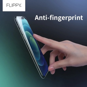 Folie ecran Flippy pentru iPhone 14 Pro, Sticla ESD, Top Glass, Anti-static, Negru - Img 3