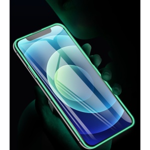 Folie Sticla Securizata Flippy, Luminous, compatibila cu Apple iPhone 12 Pro, Margine fosforescenta verde - Img 4