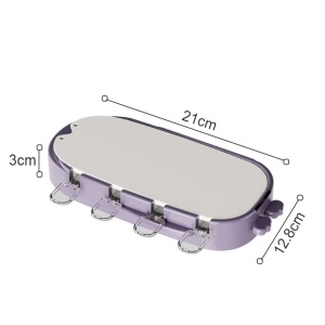 Forma pentru inghetata Flippy, 4 compartimente, forme cu animalute, materialsilicon si ABS, 21 x 12.8 x 3cm, mov - Img 8