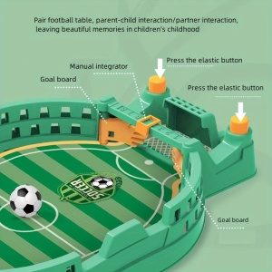 Fotbal de Masa Interactiv pentru Copii, Flippy, cu 2 Mingi Incluse, Tabela Scor, 22.8x12x4 cm, Verde - Img 5