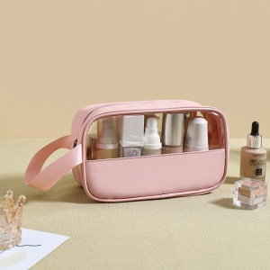 Geanta cosmetice Flippy, pentru voiaj sau organizare, 22 x 12 x 8 cm, roz - Img 2